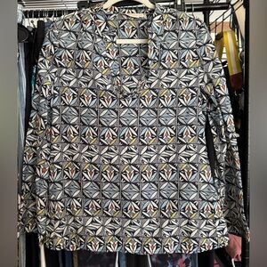 Tory Burch Blouse M 37% Silk 63% cotton